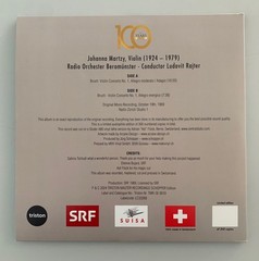 JOHANNA MARTZY BRUCH VIOLIN CONCERTO TESTPRESSING