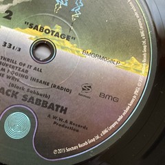 Sabotage by Black Sabbath 2015 180 Gram EU Import NM CLEANED & TESTED