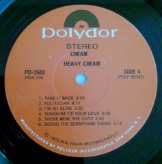 Heavy Cream Double Record LP Polydor 1972 Vg Condition Blues Rock RL Pressing
