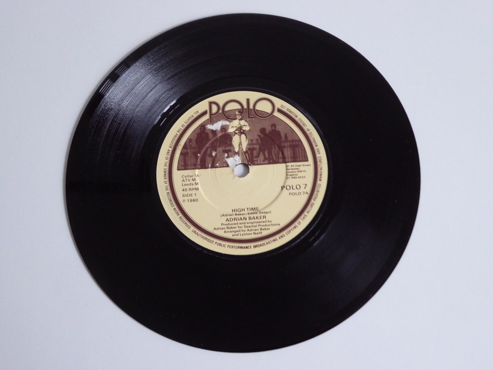 ADRIAN BAKER HIGH TIME 7″ SINGLE RECORD 1980