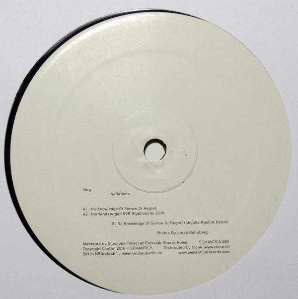 Varg Variations Semantica Records 12″ 2015