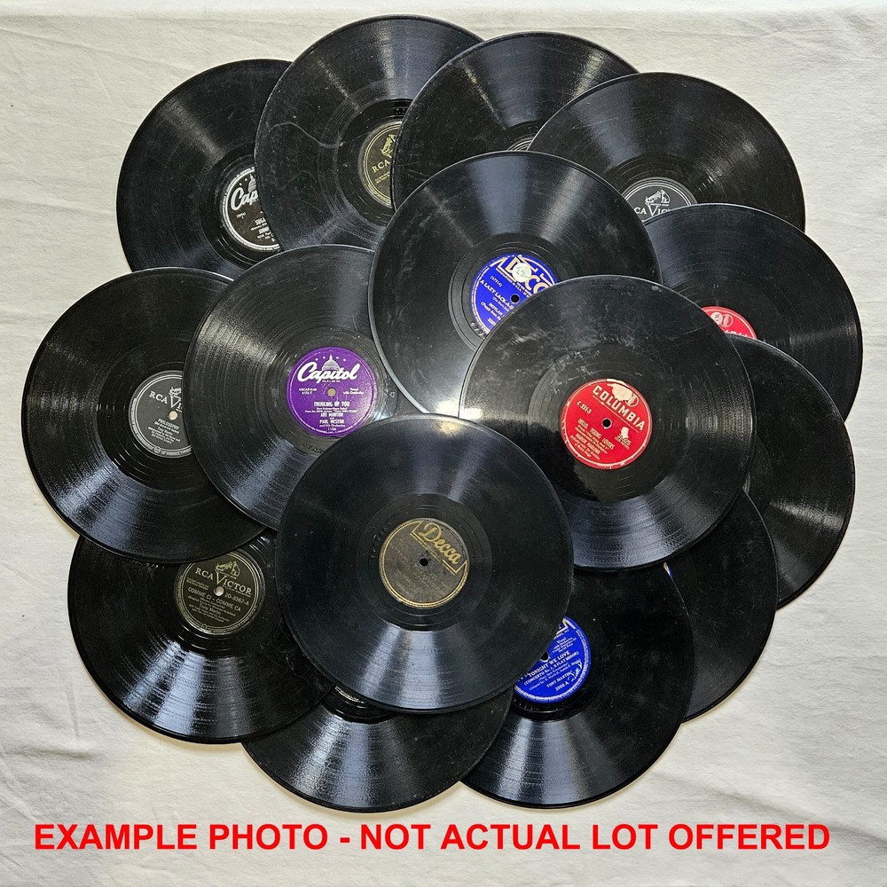 15 Random 78 RPM 10″ Records Lot: 1940s/50s Pop Vocals Big Band Crooners Jazz ++