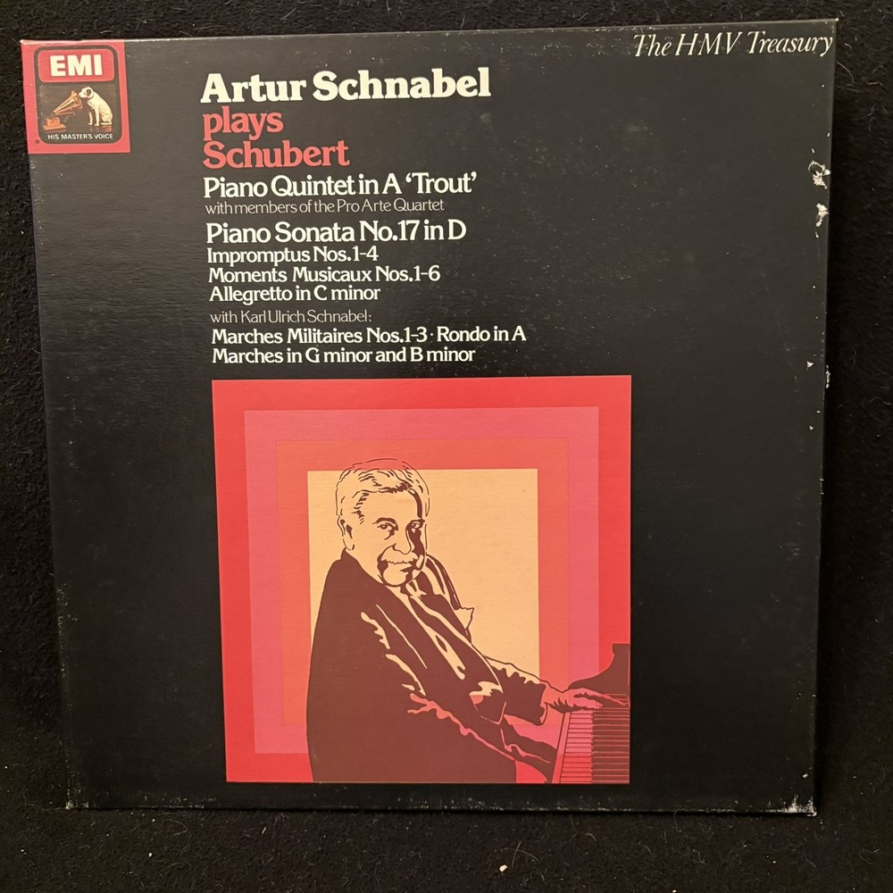 EMI RLS 7713 ARTUR SCHNABEL Plays Schubert (Quintet, Sonata, Works) – UK 3LP