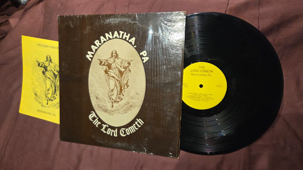 MARANATHA, PA – The Lord Cometh, custom vinyl LP, 1973 folk/rock gem, lyric book