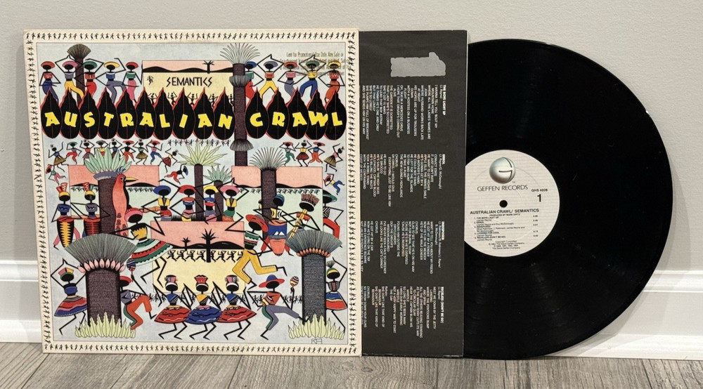 Australian Crawl – Semantics LP Vinyl Record Geffen GHS 4028 GOLD PROMO STAMP