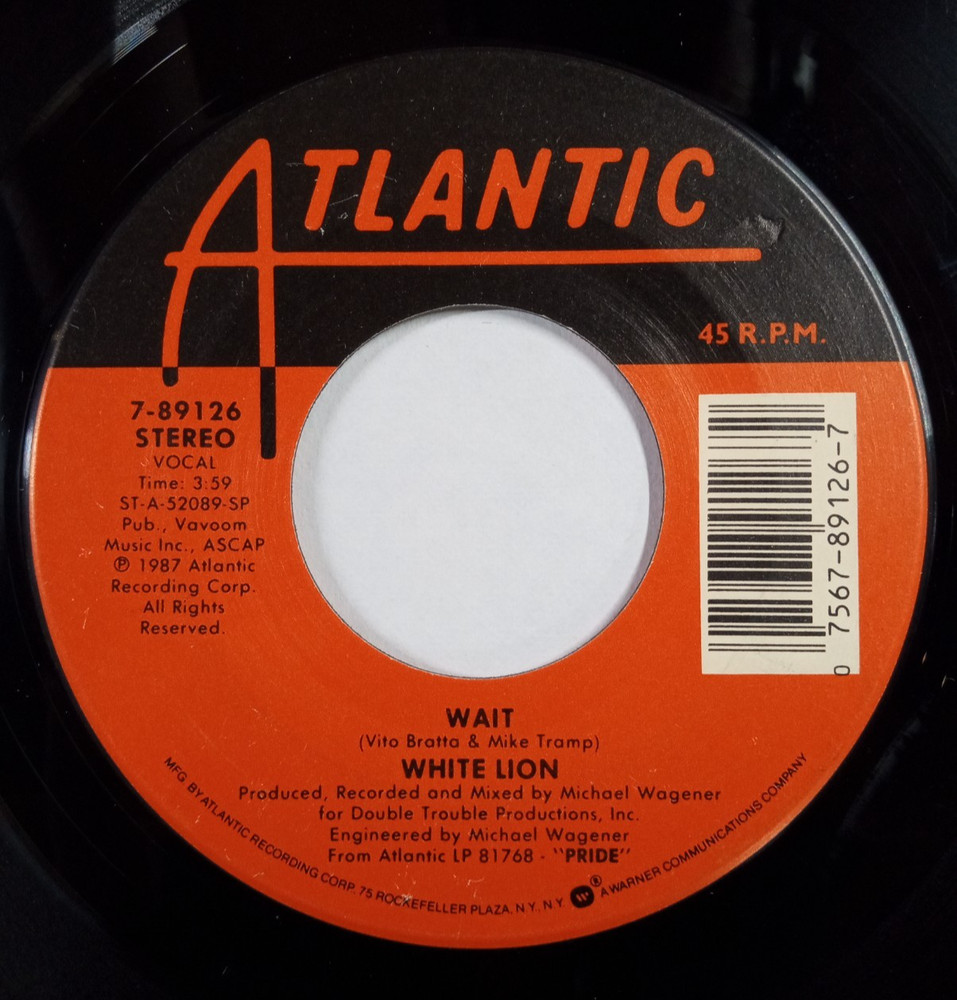 White Lion: Wait / Don’t Give Up ATLANTIC 7“ Single 45 RPM