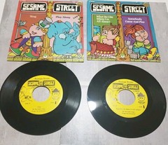 Vtg Peter Pan Marvel Disney Fox Pre-School 10 Set 45rpm 33 1/3 7″ Records Boxed