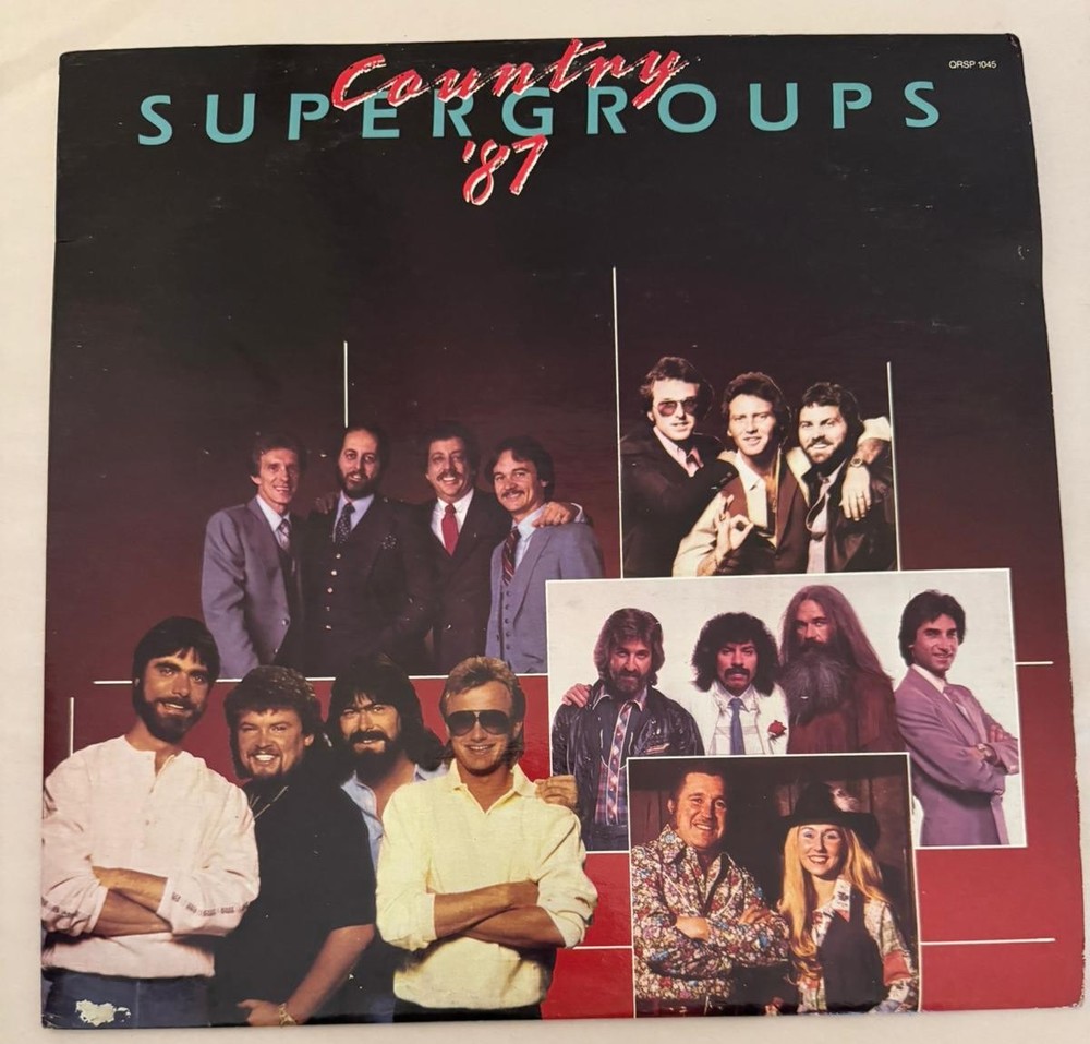 VARIOUS – COUNTRY SUPERGROUPS ’87 – BLACK VINYL LP 1987 QUALITY – VG+ – A21