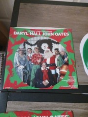 DARYL HALL & JOHN OATES Jingle Bell Rock promo green Red vinyl 45 Picture Sleeve