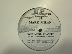 Mark Milan One More Chance 12″ 1992 METROPOLITAN MRC4484 DJ PROMO FREESTYLE