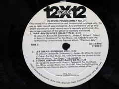 Inside 12X12, In Store Programmer No. 3 Record Store Promotional catalog LP