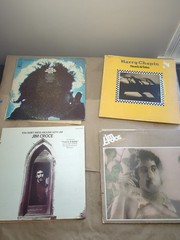 4 Folk Soft Rock Vinyl LP Bob Dylan Harry Chapin Jim Croce Singer-Songwriter