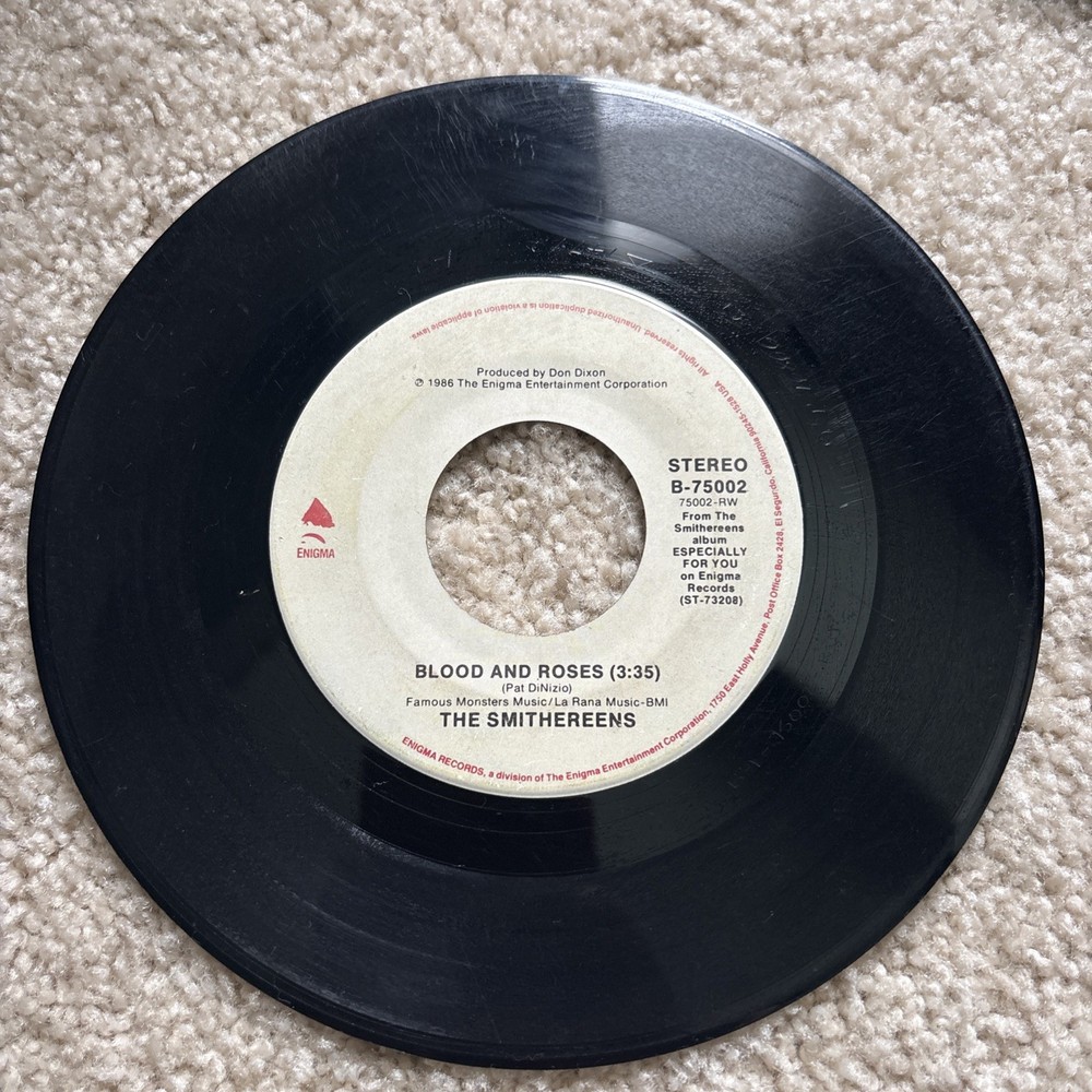 The Smithereens Behind the Wall of Sleep 1986 7” Single Enigma Oop VG