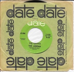 The Arbors the Letter #20 Billboard Hot 100 April 1969 45 rpm record