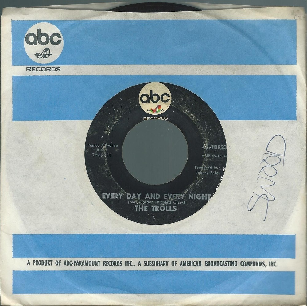 45 60’s Garage THE TROLLS – „Every Day & Every Night“ (pre- ‚TROLL‘) Chicago VG