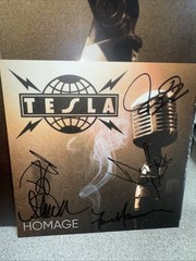 Tesla Homage SIGNED Insert Double Lp Limited Edition Exclusive White Vinyl New