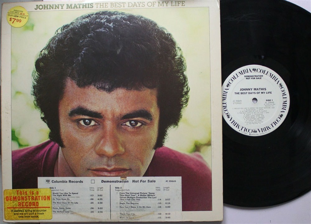 50’S & 60’S Promo Lp Johnny Mathis The Best Days Of My Life On Columbia