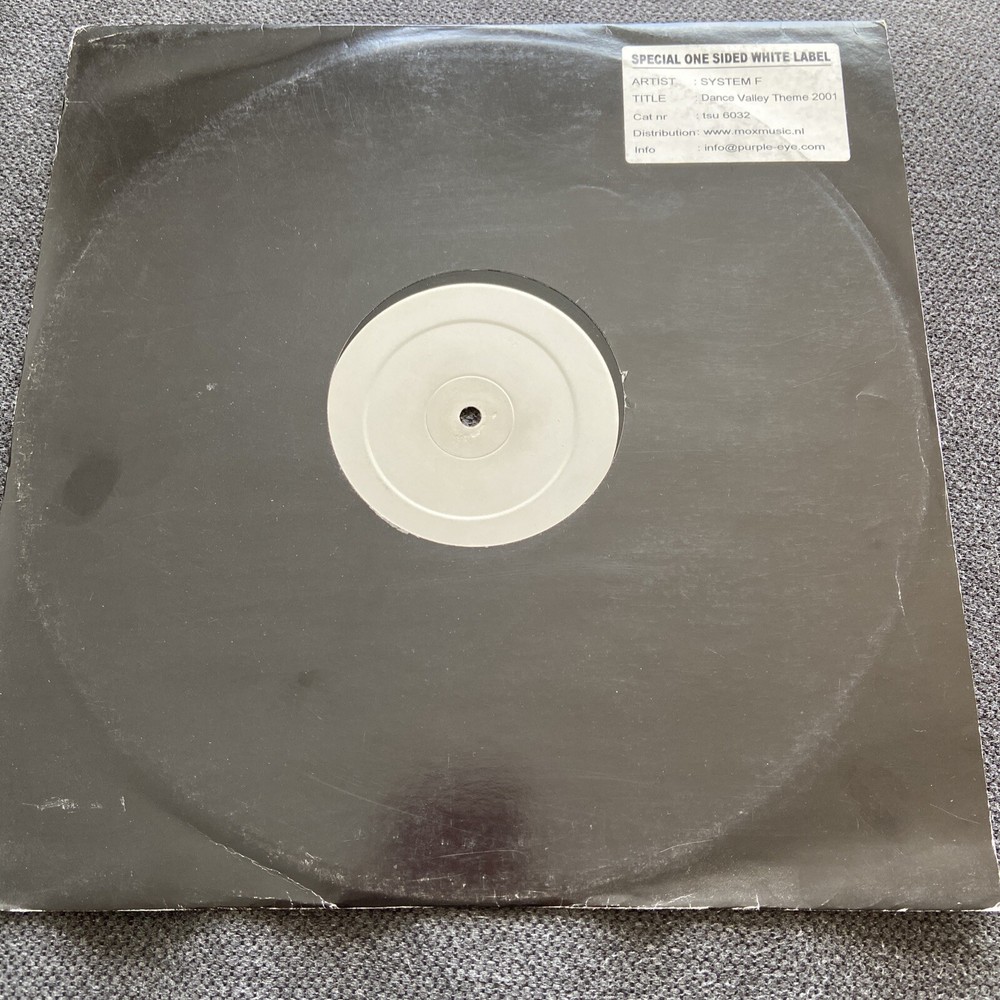 „Dance Valley Theme 2001″ System F [White Label Promo] 12“ Vinyl Record
