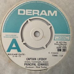 PRINCIPAL EDWARDS „Captain Lifeboy“ orig UK 1973 DERAM DEMO 7″ single