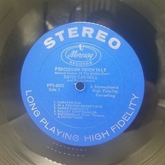 David Carroll Percussion Orientale LP Mercury Stereo PPS-6002 VG+ / VG+