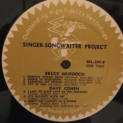 SINGER SONGWRITER PROJECT LP VARIOUS ARTIST..
