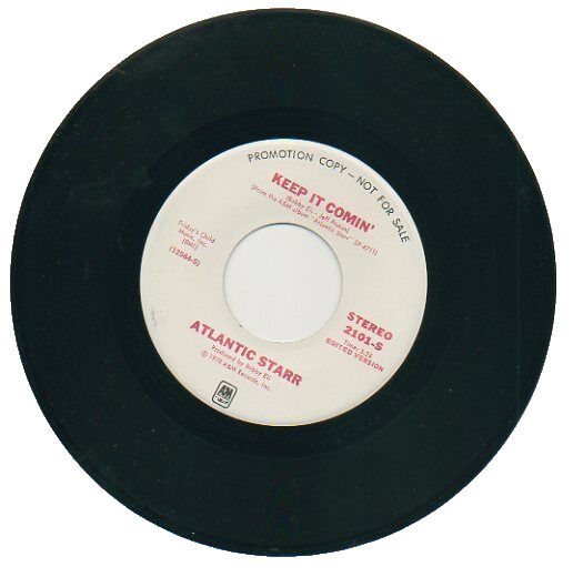 ATLANTIC STARR 45 RPM Promo Record „KEEP IT COMIN'“ UNPLAYED ’78 MINT