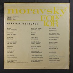 VARIOUS: moravsky folklor SUPRAPHON 12″ LP 33 RPM