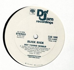 SLICK RICK Hey young world PROMO DEF JAM 1 TRK 1989 VANCE WRIGHT