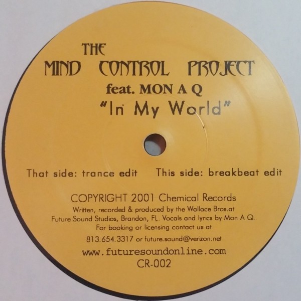 The Mind Control Project feat. Mon A Q, In My World, (12″, Single), VG+, 3883695
