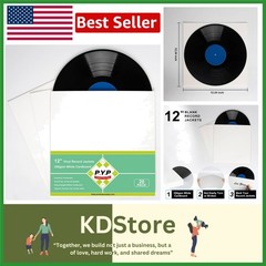 Protective 20ct Record Jackets – 12-Inch White Cardboard for Stylish Storage