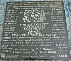 FIGHT 12″ LP – War Of Words – ROB HALFORD GRAY, BLACK & WHITE MARBLE VINYL /300