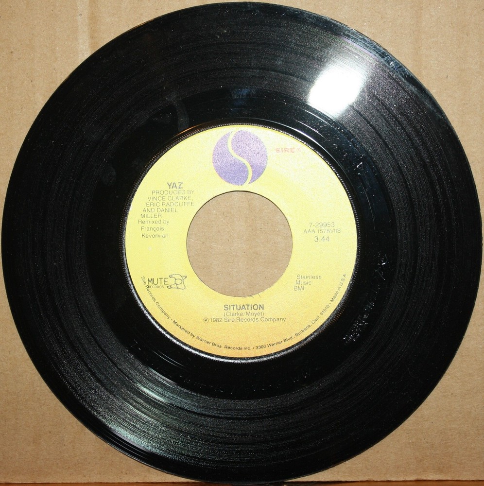 YAZ **Situation** w/ (Dub Version) ELECTRONIC 45 on SIRE 7-29953