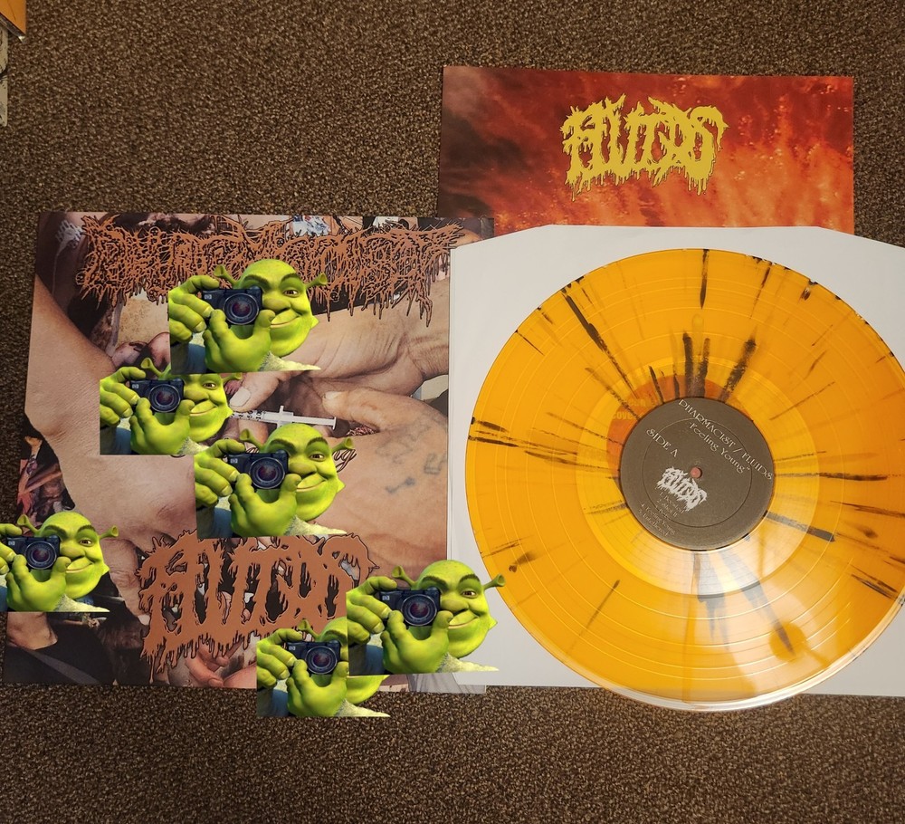 Fluids Pharmacist Feelin Young split vinyl goregrind death metal heavy lp