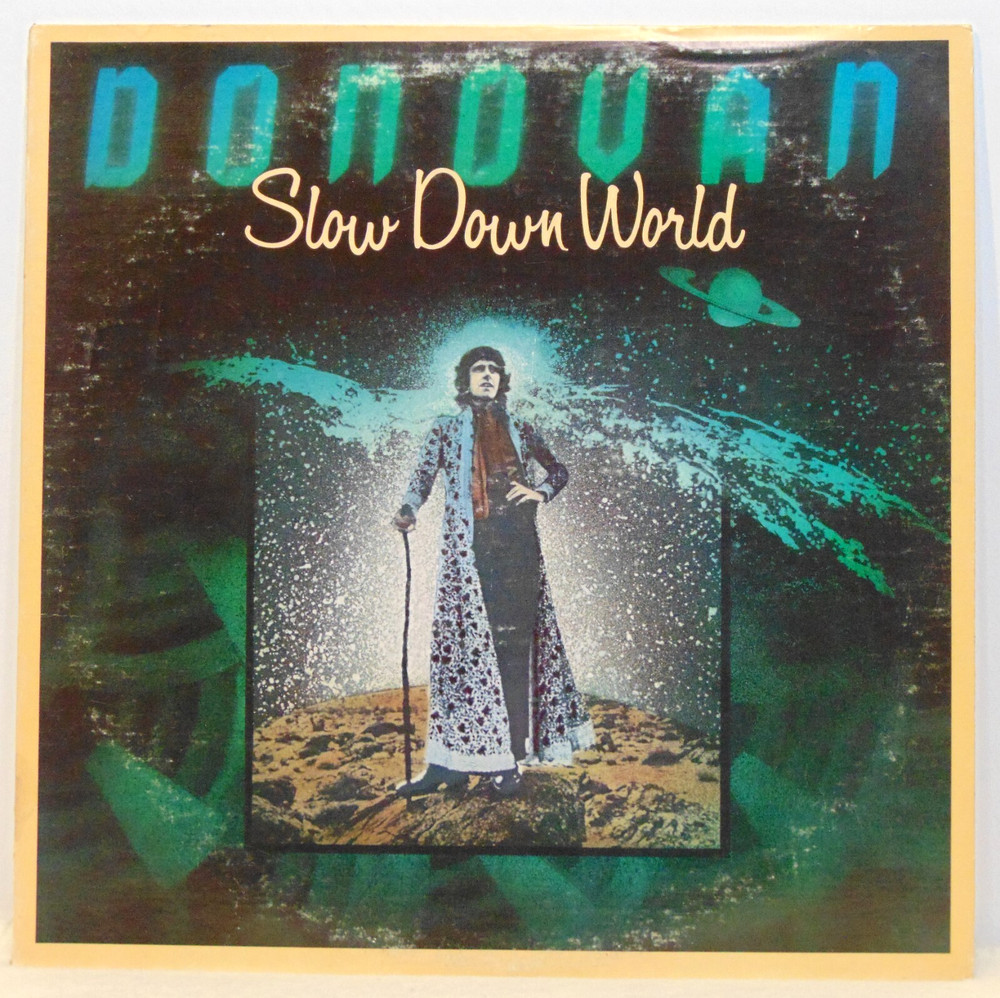 Donovan – Slow Down World – 1976 Epic PE 33945 Folk Rock Vinyl LP Record Album