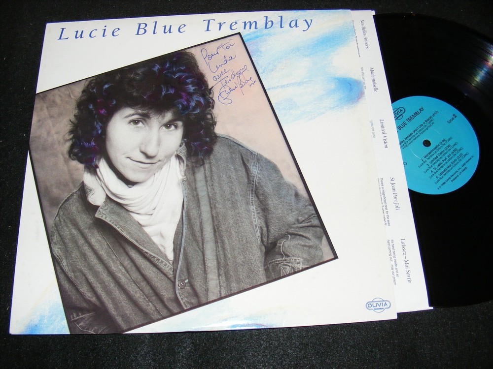 LUCIE BLUE TREMBLAY Canada Folk Singer / Songwriter AUTOGRAPHED 1986 Olivia LP