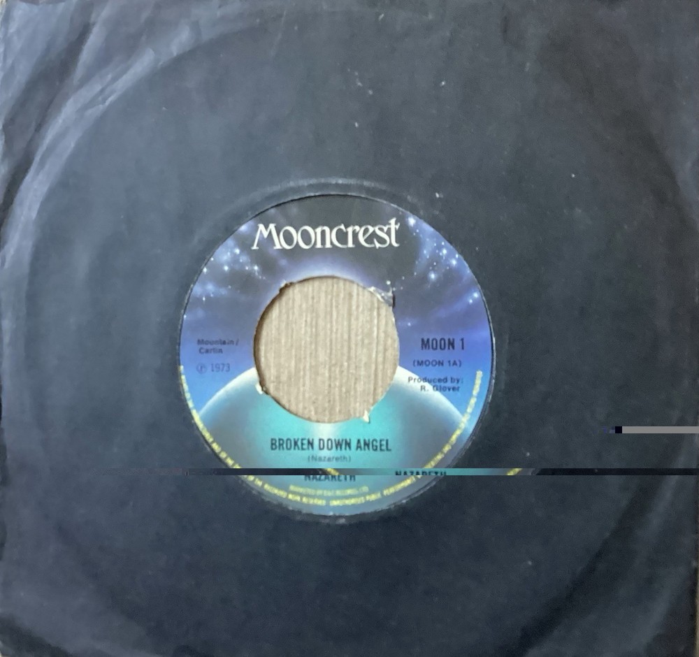 NAZARETH- BROKEN DOWN ANGEL VINYL 7″ 1973 – VG