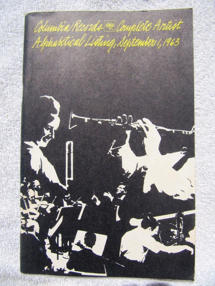 1963 COLUMBIA RECORDS Complete Artist Alphabetical Listing LP Catalog Dance Jazz
