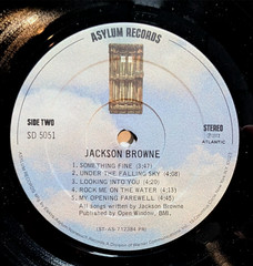 JACKSON BROWNE Saturate Before Using -1972 Orig Asylum LP Textured Cover
