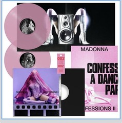 CONFESSIONS II Expanded 2 LP Madonna Coat Check Pink Translucent Vinyl VG+