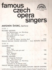 1120706 Antonin Svorc Famous Czech Opera Singers LP vinyl Czech Republic