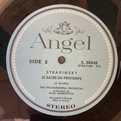 Stravinsky The Rite Of Spring Igor Markevitch Angel Records S35549 Classical LP