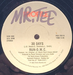 RUN DMC – 30 DAYS – RAP HIP HOP SINGLE PROFILE
