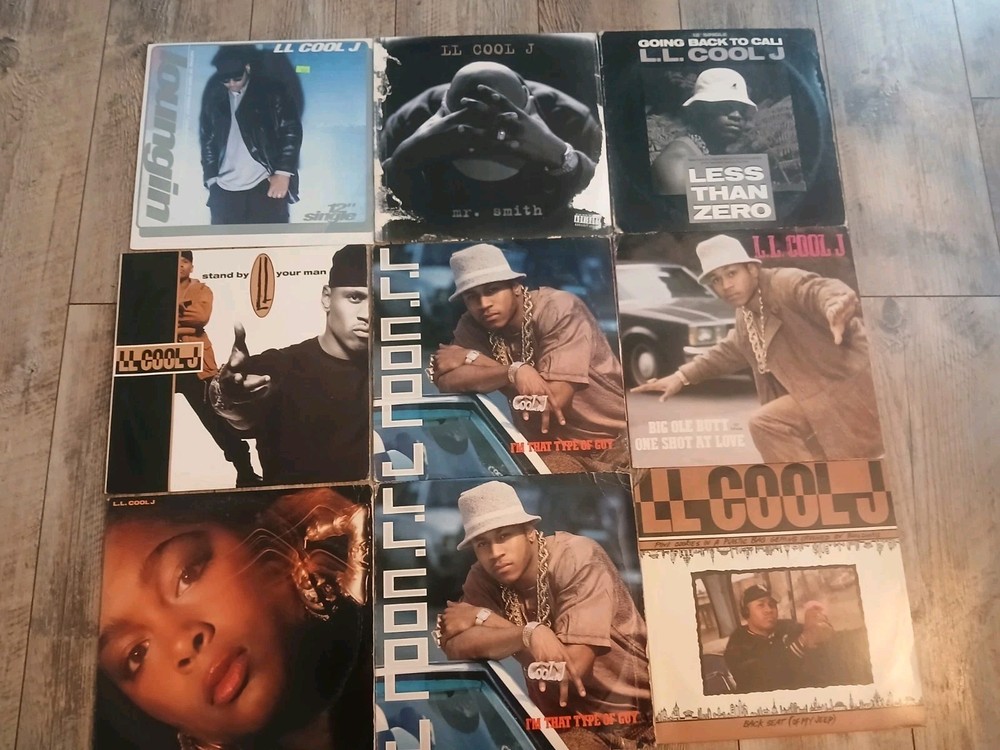 LL Cool J…ORIGINAL VINYL RECORDS FROM DJ COLLECTION…LOT OF 9