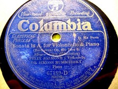 1926 FELIX SALMOND Simeon RUMSCHISKY Beethoven Cello Sonata 3 A Major Op. 69