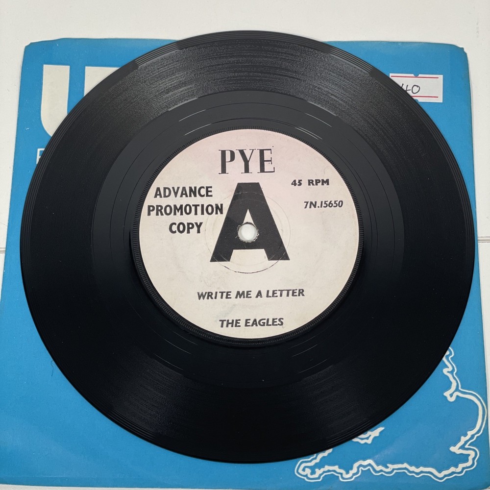 The Eagles Write Me A Letter 7” Promo Single Vinyl Record 45rpm Wishin And Hopin