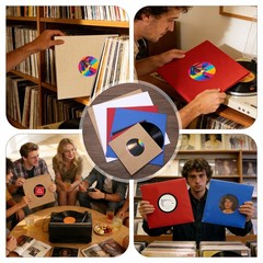 12″x12″ 10 Pcs 110GSM Vinyl Record Inner Paper Sleeves with Poly Lined (Brown)