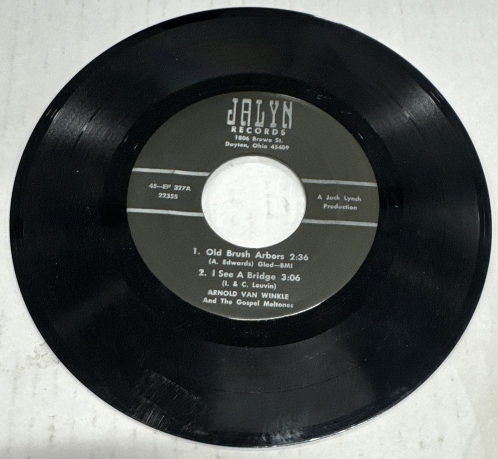 ARNOLD VAN WINKE 45 EP Old Brush Arbors – Jalyn 327 VG+ Bluegrass