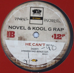 NOVEL & KOOL G RAP HE CAN’T / MAMMA SAID W/ INSTRUMENTAL 12″ SINGLE HIP HOP