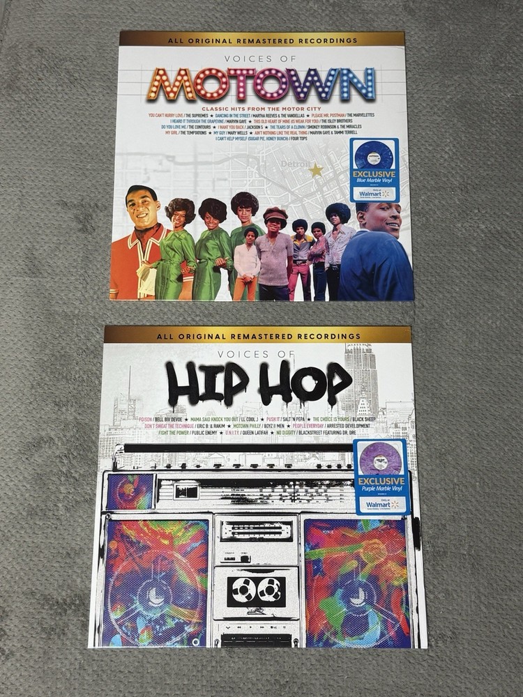 Voices Of HIP HOP & MOTOWN LPs – 22 Classic Hits! – EXC Marble Editions!
