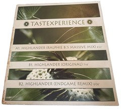2002 Tastexperience – Highlander 33/45 rpm Vinyl 12″ Trance Single VG *TESTED